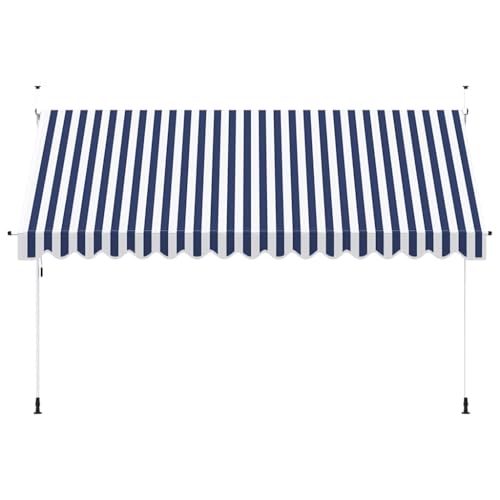 Store extérieur de 400 cm avec toile polyester étanche et structure en acier