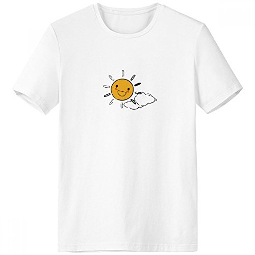 T-shirt sport blanc illustration soleil pour vos loisirs outdoor