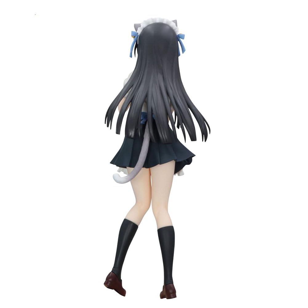 DEXSHUN Akiyama Mio Figura Anime Manga Figuras Oreja de Gato Estilo Delantal Modelo Kawaii Niña PVC Anime Estatua Decoración Adornos Regalos para Fans 22 cm