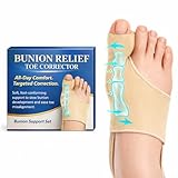 XGBKNSQ 2-Pack Bunion Corrector for Women & Men, Big Toe Straightener with Splint & Pads, Instant Pain Relief & Hallux Valgus Support,All-Day Wear, Shoe-Friendly Comfort, Beige