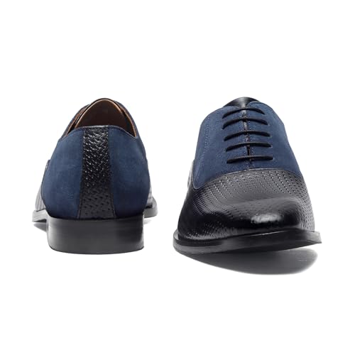Image of LOUIS STITCH Men's Handcrafted Formal Derby Shoes Italian Leather Lace Up Shoes for Men (EUDTSU)