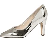  Rainbow Club Brautschuhe Mandy - Damen Pumps gepolstert, Silber, Glanzlack - Gr. 36 (UK 3)