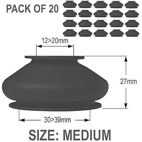 Advantage Auto Parts Ball Joint Dust Covers - Medium (Pack Of 20) - Neoprene Car Boot Cover For Wide Range Of Vehicles Cover