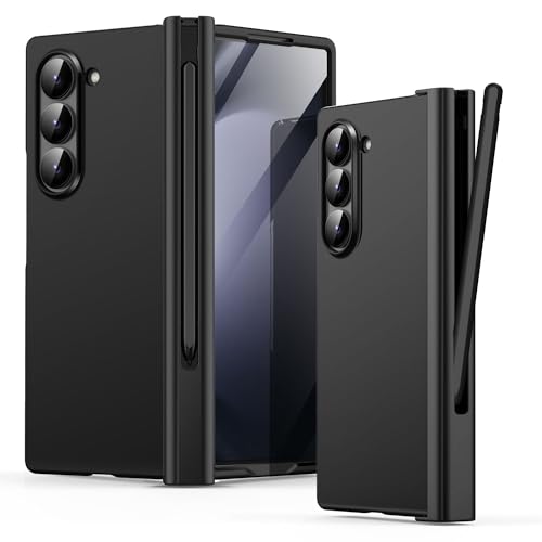 AICase para Galaxy Z Fold 6 Funda Original Protector de Pantalla Incorporado con Soporte para S Pen 360 Funda Protectora de Cuerpo Completo para Samsung Galaxy Z Fold 6 5G Funda 2024 Negro