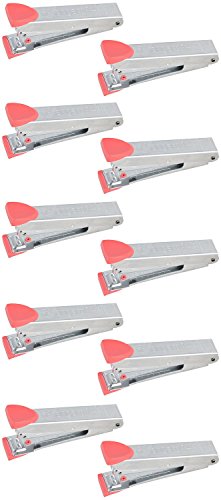 Image of Kangaro Manual Staplers, 4 inches x 1 inch x 4 inches, Set of 10