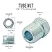 4LIFETIMELINES Steel Tube Nut, 1/4 (7/16-24 Inverted), 10/bag