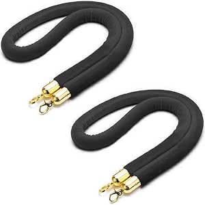 Amazon.co.jp: 2 Pack Velvet Rope Hospital Bank Stanchion Cue Barrier ...