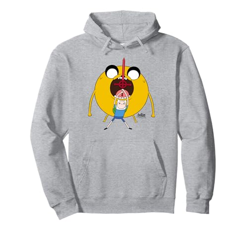 Image of Adventure Time Finn and Jake Big Sword Pullover Hoodie