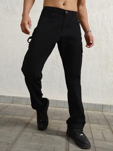 Image of Hubberholme Men Smart Casual Summer Cotton Loose Fit Mid-Rise Trousers 65