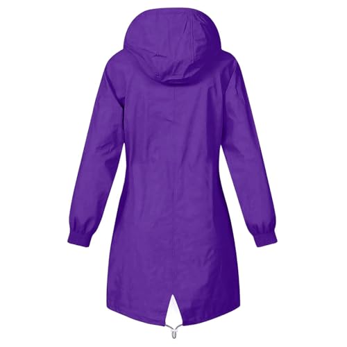 Chaqueta con capucha mujer invierno espesar impermeable de abrigo 5