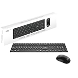 MSI FORGE K210 WIRELESS COMBO FR Ensemble Clavier + Souris sans fil bureautique   AZERTY, disposition FR, Scissor Switches, Low Profile, 2,4 GHz, 120 h, rechargeable, USB 2.0   Souris optique 1600 DPI