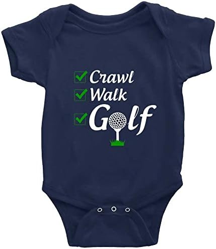 Crawl Walk Golf Novelty Infant Rompers Short Sleeve Baby Bodysuit image 4
