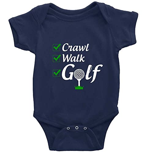 Crawl Walk Golf Novelty Infant Rompers Short Sleeve Baby Bodysuit