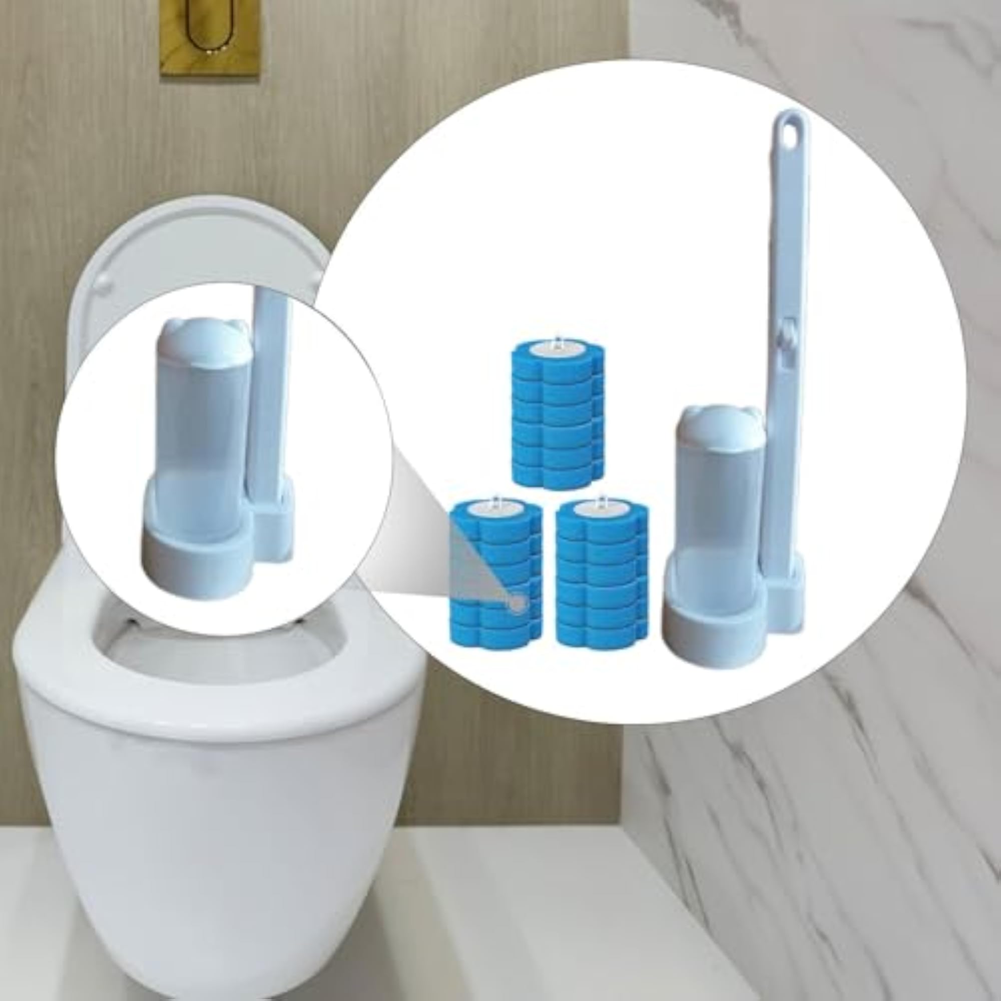 Disposable Toilet Brush with Refill Heads for Bathroom Cleaning