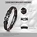 VNOX Love Knot Bracelet Gifs for Husband- Handmade Braided Leather Bracelets for Men,Brown Leather Cuff Bracelet with Infinity Knot Gifts for Men Husband,Mens Christmas Birthday Gift
