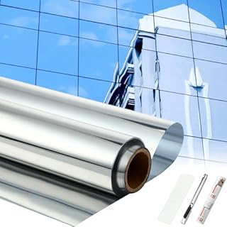 48 Inch X 26 Ft One Way Window Tint Privacy Reflective Daytime Mirror Fi...