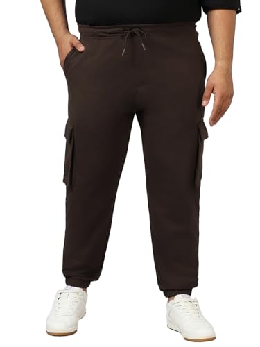 Image of Bewakoof Air 1.0 Men's Solid Oversized Plus Size Joggers