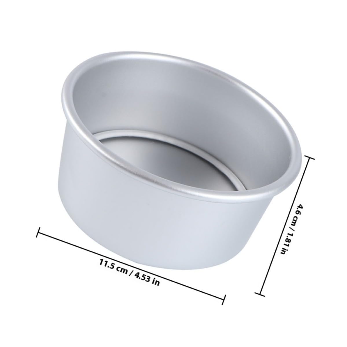BETOOKY Molde Redondo de Aleación de Aluminio para Hornear Pasteles con Base Extraíble Diseño Desmontable 4 Pulgadas Paquete de 8 Piezas Adecuado para Cocina y Repostería