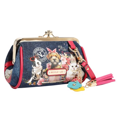 Opiniones y reviews de Mochilas Nicole Lee Top 5. 45 Monedero Nicole Lee De Mezclilla Con Broche Kisslock Fw24