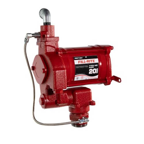 Fill-Rite FR713V 115V 20 GPM Fuel Transfer Pump w/AST Remote | Gasoline, Diesel, Kerosene, Ethanol Blends, Methanol Blends & Biodiesel up to B20