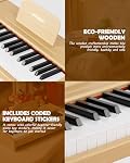 STRICH 37 Keys Kids Piano Keyboard, Digital Piano for Children, Oak Color, SEK-37