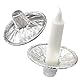 Nicole Home Collection Silberfarbene Einweg-Kerzenhalter aus Aluminium (50 Stück) – perfekt für Hochzeiten, Partys und Catering-Events