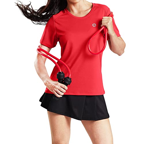 Nepest Women's Quick Dry Running T-Shirts Short Sleeve Athletic Workout Gym Tops Breathable Lightweight Tee Red Xxl #TOP1
