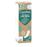 Carefree Organic Plus Long 24 szt. Wkładki higieniczne z powłoczką z certyfikowanej, organicznej bawełny. W 100% oddychające, długotrwałe uczucie świeżości. Dłuższe niż standardowe wkładki.