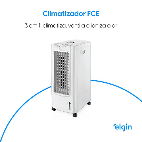 Climatizador de Ar Portátil FCE 3 em 1 Elgin Branco 7,5 Litros 220V - Climatiza, ventila e ioniza o
