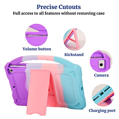 JOGUIIA Kids Case for iPad Mini 5/4/3/2/1,Premium Silicone Case for Apple iPad 7.9inch Mini 5th/4th/3rd/2nd/1st Generation Built-in Stand Handle(Multicolor) - Image 3