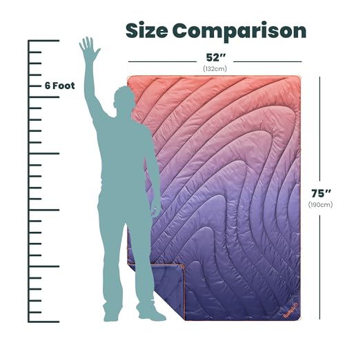 Rumpl Original Puffy 1-Person Blanket for Camping and Outdoors, Dusk Fade by Rumpl - Image 6