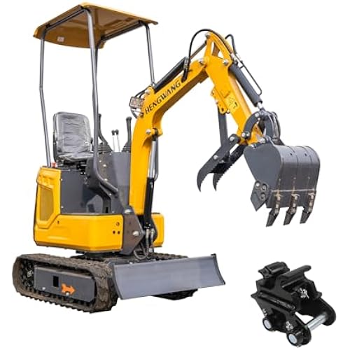 Tracked Mini Excavator Equipped With 15.0 HP Gasoline R420 Engine Equipped With a Mechanical Thumb Gripper, It Is Flexible to Operate and Suitable for Working in Confined Spaces (HW-12-2)