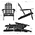 Yaheetech Folding Adirondack Chair Set of 4 Outdoor, 300LBS Solid Wood Garden Chair Weather Resistant, Fire Pit Lounge Chairs for Garden/Yard/Patio/Lawn, Black
