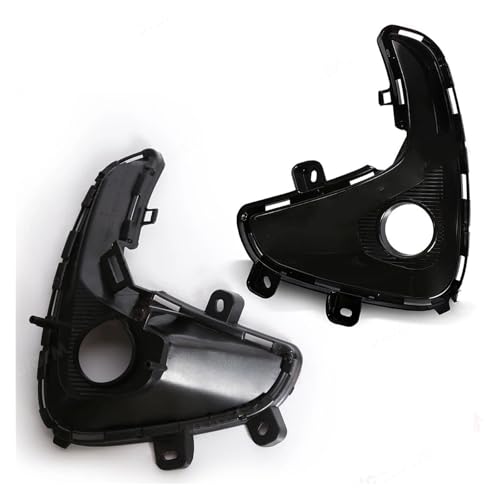 Antibrouillard Phares Antibrouillard À LED Couvercle Phare Antibrouillard Pare-Chocs Avant Clignotant Cadre Noir Garniture pour Toyota pour Yaris Vios 2020-2022 Anti-Brouillard(2pcs Cover)
