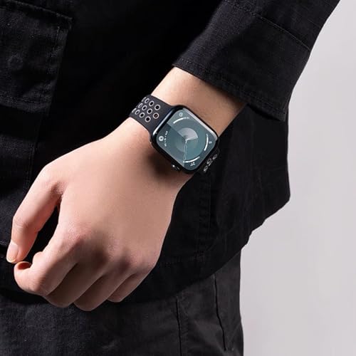HZBJBAND Sport Band Compatible with Apple Watch Bands 44mm 46mm 45mm 42mm 41mm 40mm 38mm 49mm Men Women, Breathable Soft Silicone Strap for iWatch Series 11 10 9 8 7 6 5 4 3 2 1 Ultra 2 SE 3nd by HZBJBAND - Used condition - Image 8