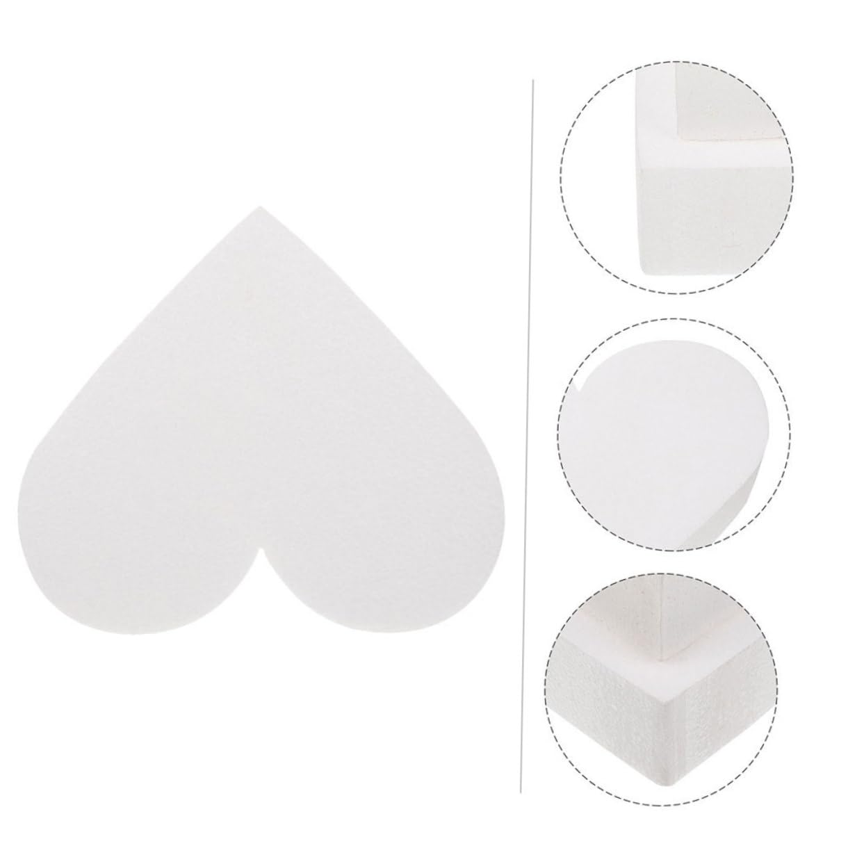 Toyvian 2 Pièces Modèle de Gâteau Cœur Mousse Décoratif et Réutilisable pour Mariage Accessoire Pâtisserie Léger et Sûr pour Entraînement et Décoration