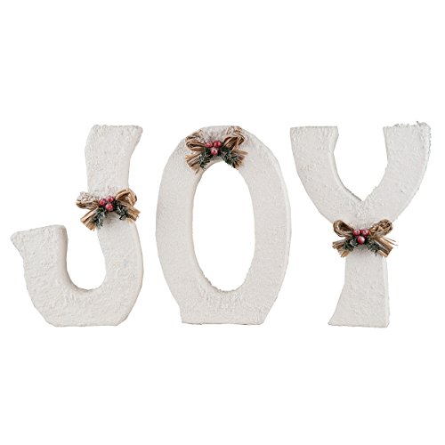 GALLERIE II 8" x 12" White Winter Joy Script Letters