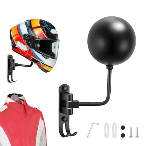 NYTKL Helmet Hanger Wall Mount, 180° Rotation Multifunctional Motorcycle Helmets