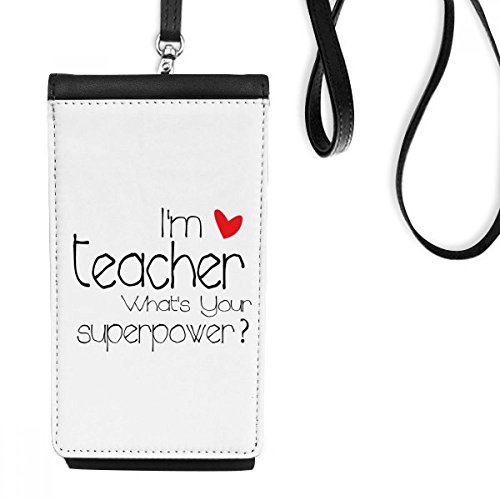 Cadeau Journée de l'enseignant avec ce sac téléphone en cuir noir