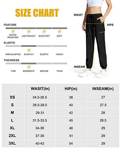 Capol Black Jogger Pants For Women Work Casual Solid Cropped Joggers Pants With Pockets Black 2Xl #TOP6