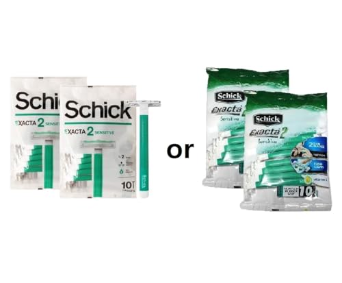 CHLIFE Schick Exacta2 Sensitive Disposable Shaver 20p (10 Count x 2Pack)