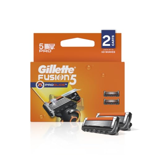 Gillette Fusion Proglide Blades for men with styling back blade - 2 count for Perfect Shave and Perfect Beard Shape