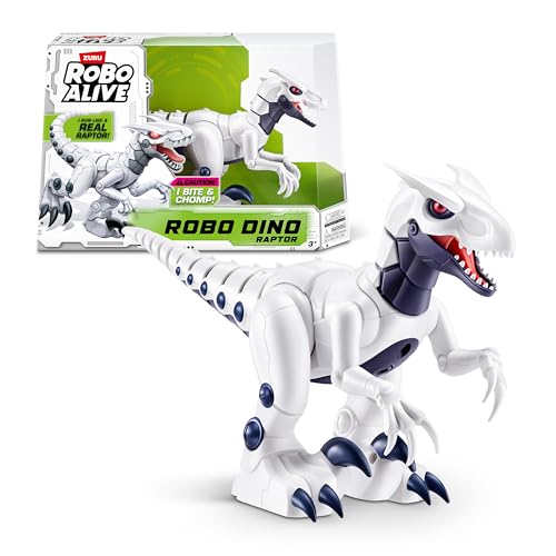 Robo Alive Robo Dino Raptor Robotic Toy by ZURU, Electronic Dinosaur Toy for Boys by Robo Alive - Used condition - US$11.37