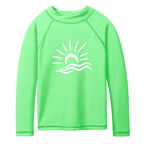 Image of TFJH E Girls & Boys Long Sleeve Rashgurad Swimsuit UPF 50+ Kids Swimwear Sunsuits