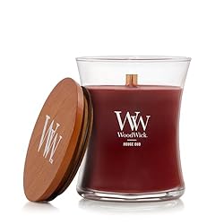 WoodWick Scented Candle with Crackling Wick | Rouge Oud Medium Hourglass Candle