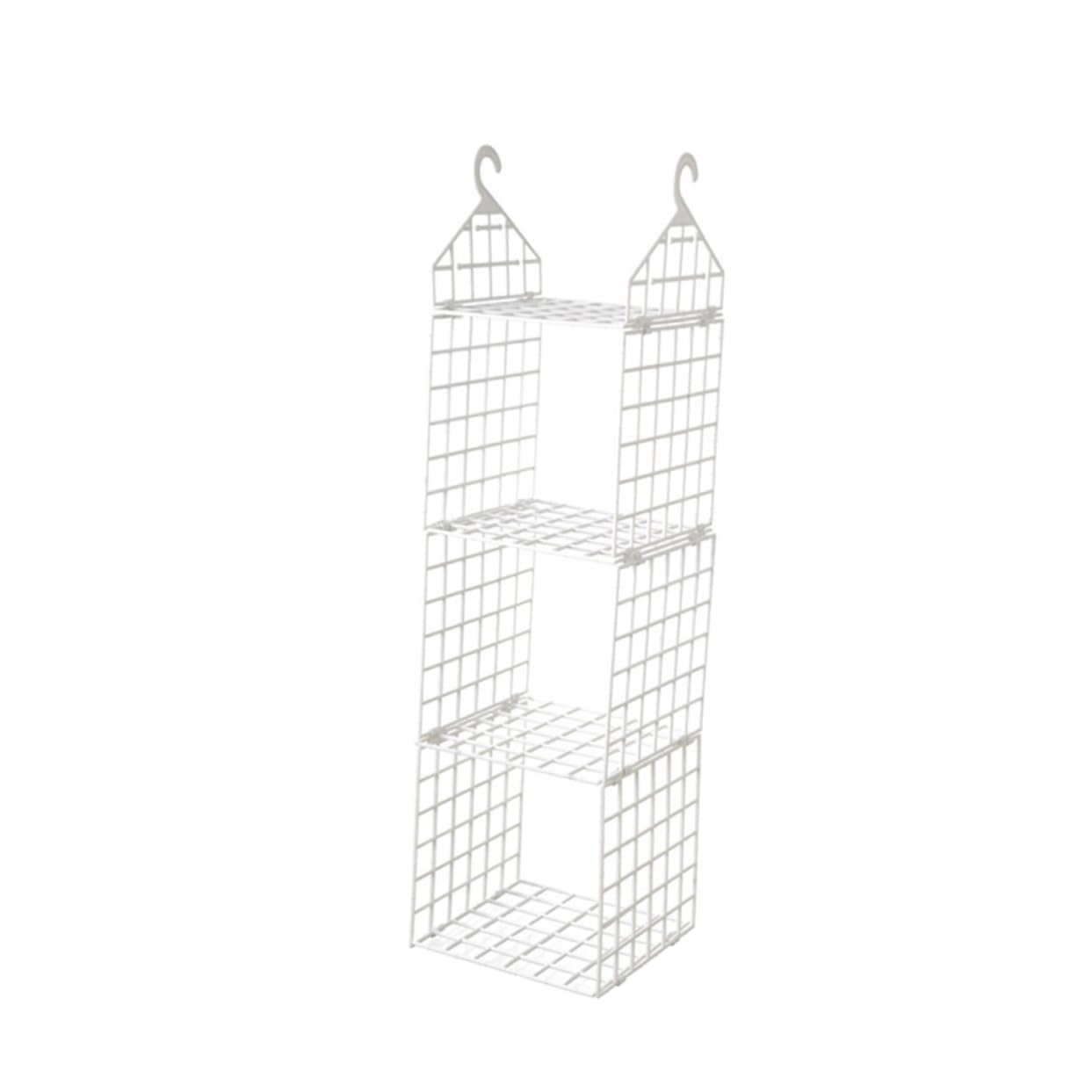 Unomor Closet Organizer Hanging Clothes Storage Cubes Foldable Clothes Rack Sweater Hanger Folding Hangers Collapsible Clothing Rack Coat Hangers Foldable Garment Rack Shelves White