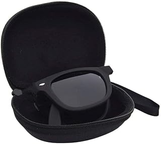 RYNOCHI Unisex Square Folding Sunglasses with UV400 Protection, Non-Polarized Black Frame Stylish,Durable, and Compact Des... Price In India