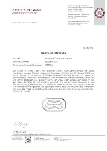 Cordyceps sinensis hochdosiert von aktivmen’s – geprüftes Nahrungsergänzungsmittel