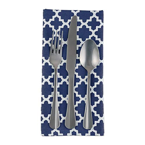 Dii Lattice Tabletop Collection, Napkin Set, 20X20, Nautical Blue, 6 Piece #TOP2