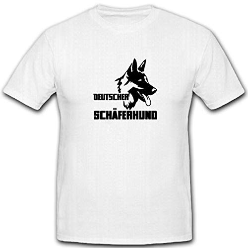 T-shirt Militaire Spürhund Berger Allemand Blanc avec Impression Graphique